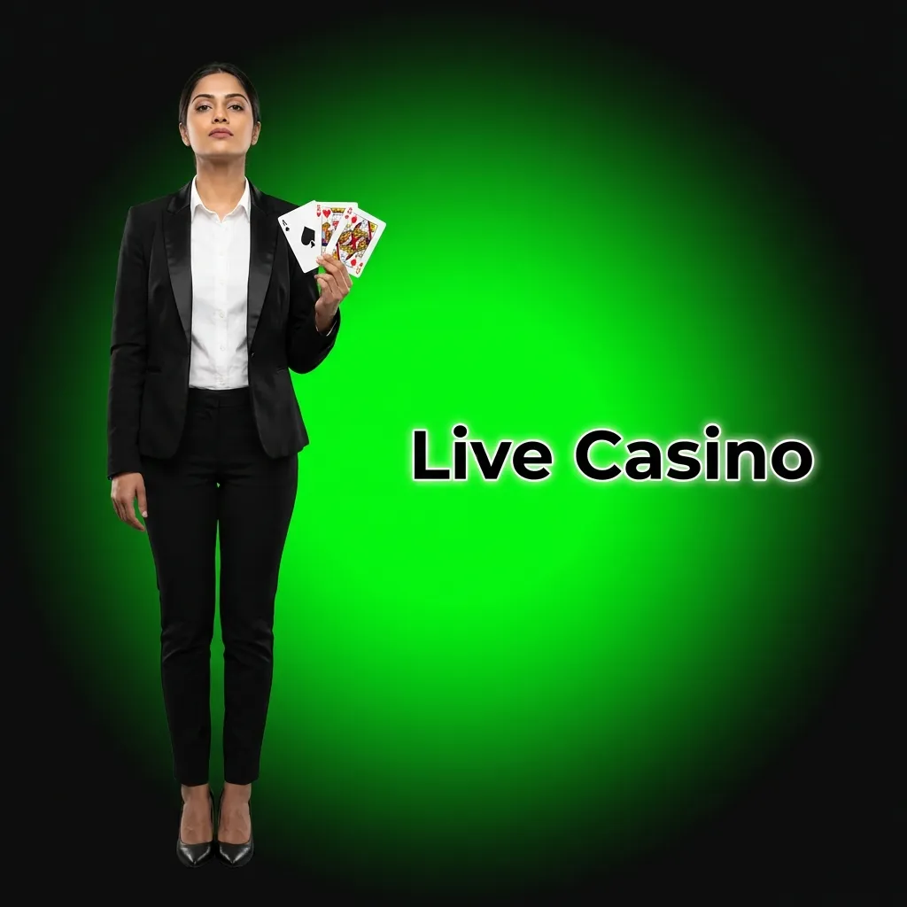 Professional live dealer hosting real-time casino games with HD streaming and interactive chat features